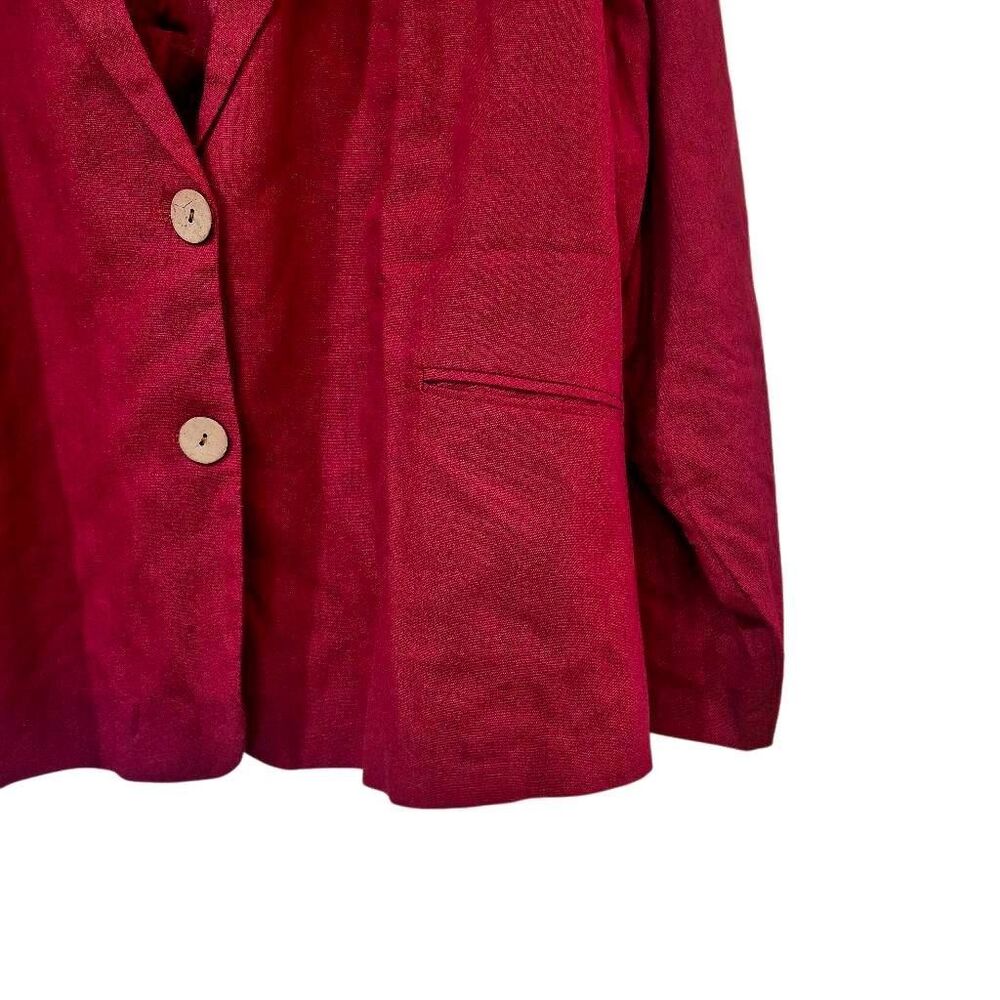 WEARVAST New NWOT Venetian Red Blazer Jacket Satin Lined Plus Size 3XL / XXXL - Picture 9 of 11